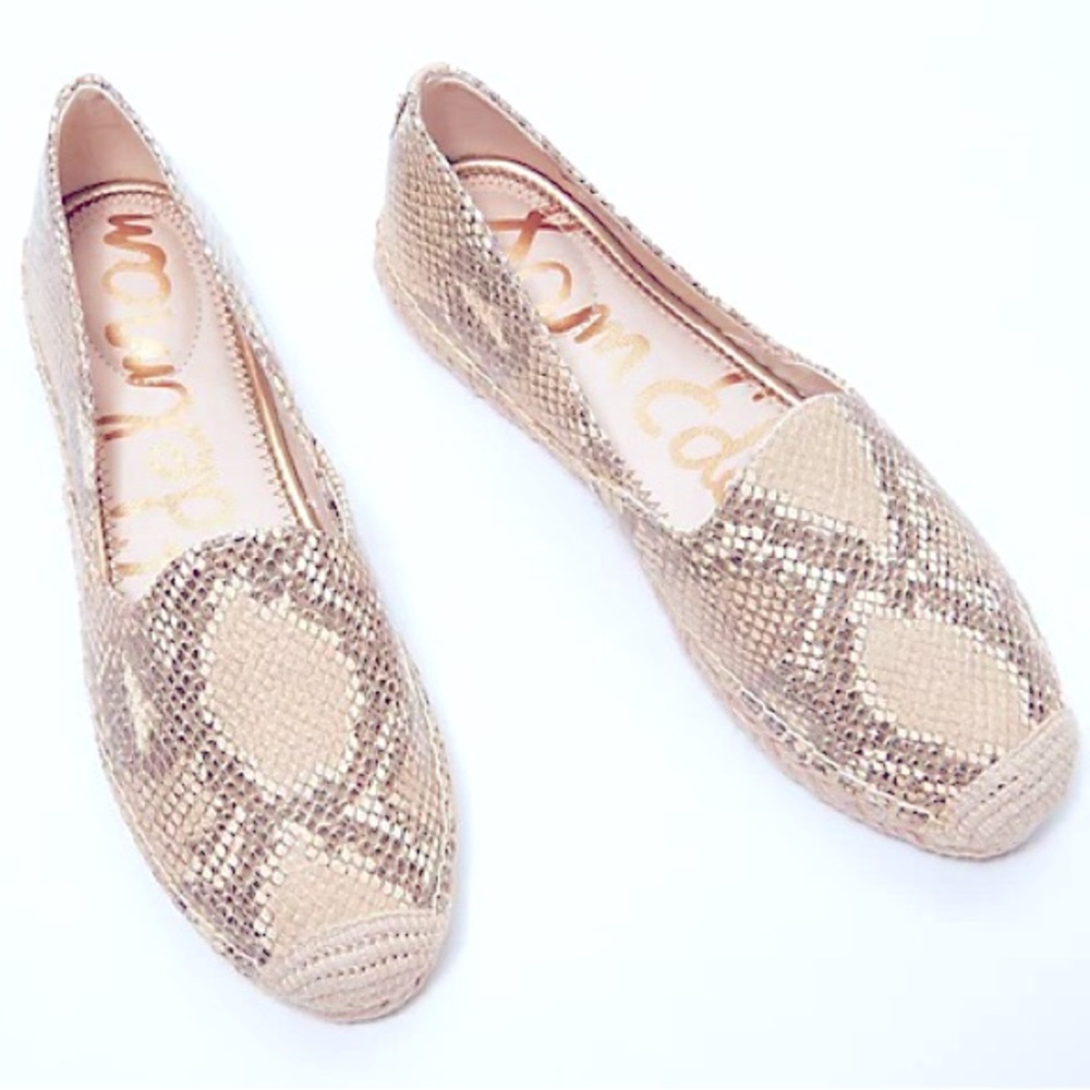 Sam Edelman Animal Print Leather Slip-On Espadrilles - Kesia Size 8